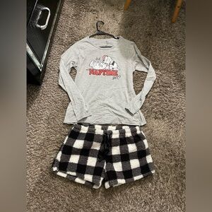Gray and Black Checkered pj set